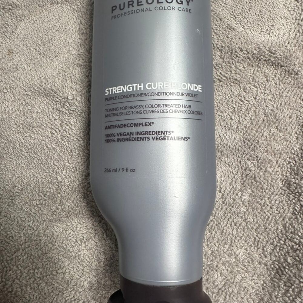 Pureology Strength‎ Cure Blonde Purple Conditioner 9oz Toning For Brassy Hair